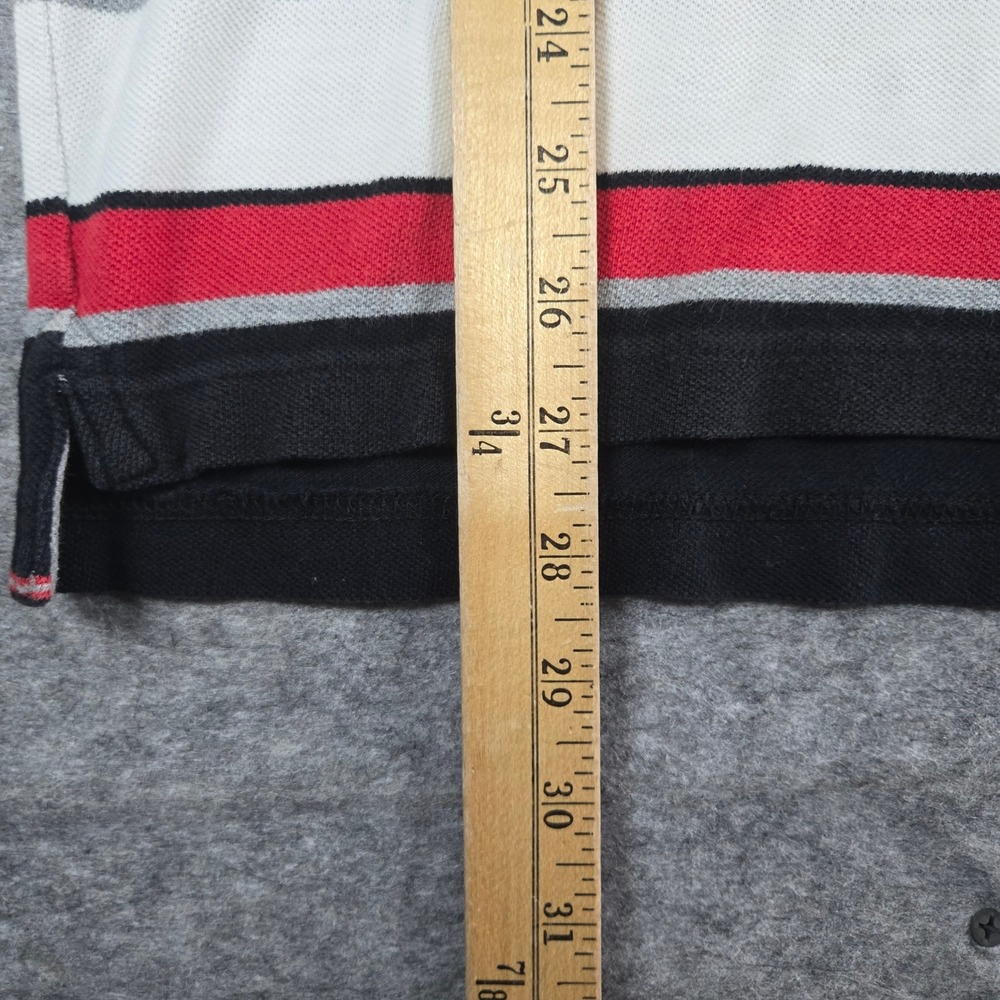 Y2K Ecko Unltd Mens Black Striped Streetwear Polo Shirt Size L - Picture 8 of 8
